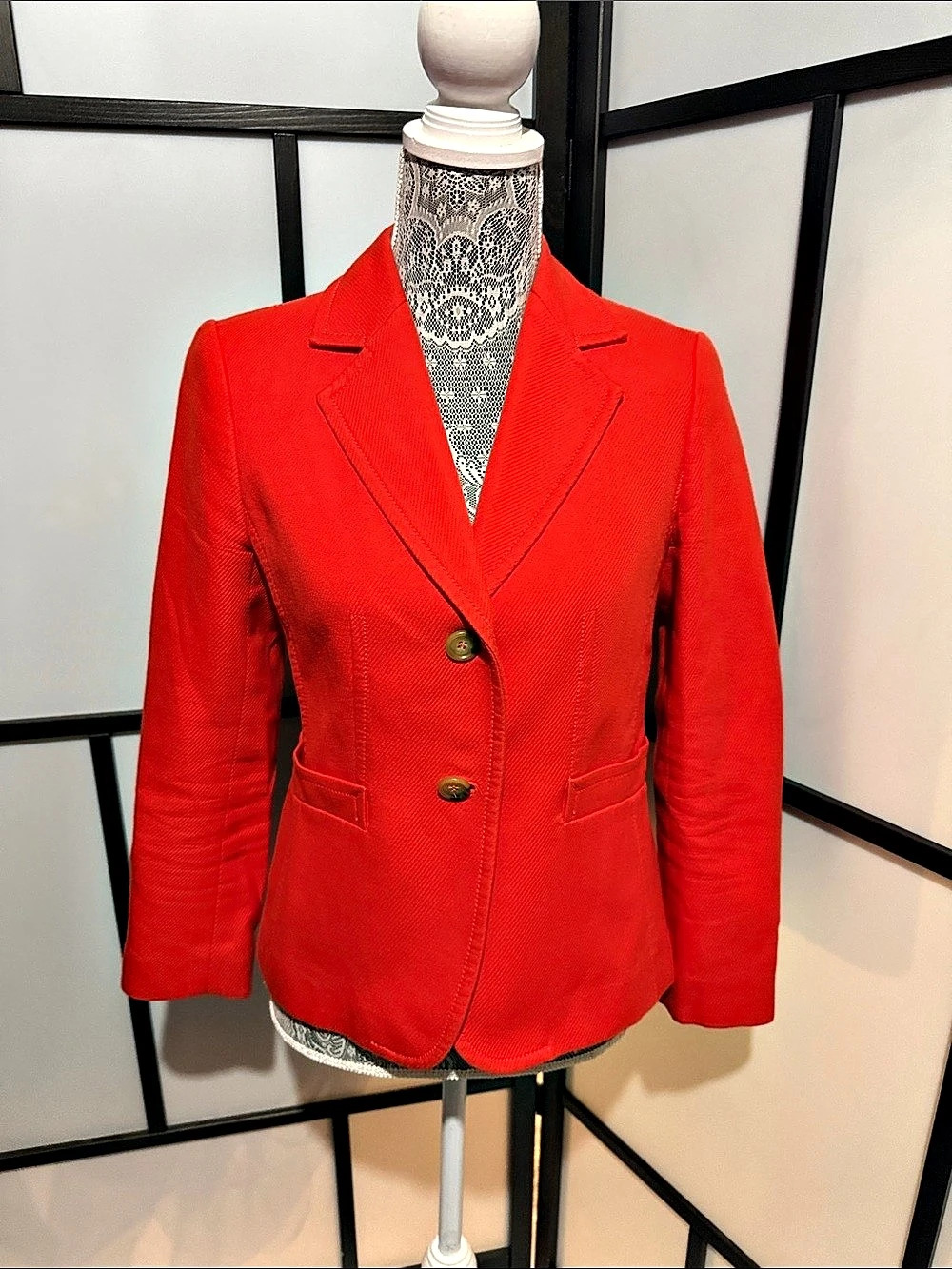 Talbots Red Cotton Blazer Like New